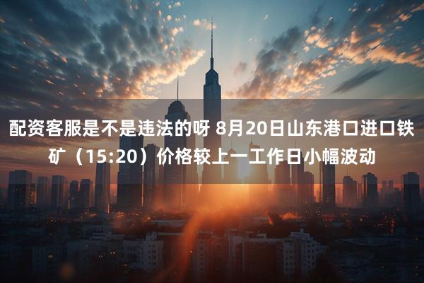 配资客服是不是违法的呀 8月20日山东港口进口铁矿（15:20）价格较上一工作日小幅波动